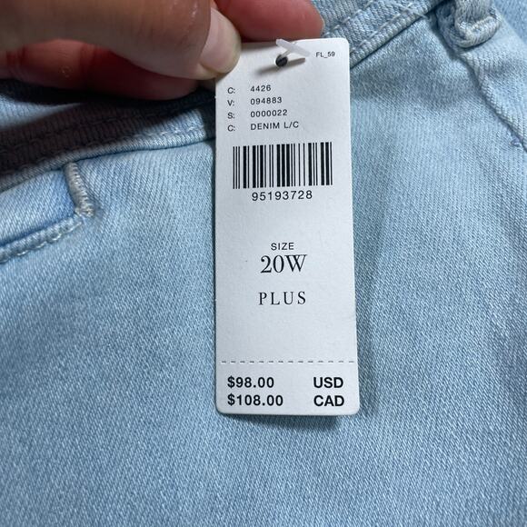 NWT Anthropologie Maeve 20W Ettie High Rise Crop Wide Leg Pant Light Blue Jeans - Picture 14 of 14